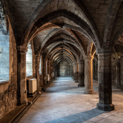 View inside Greyfriars looking through the building